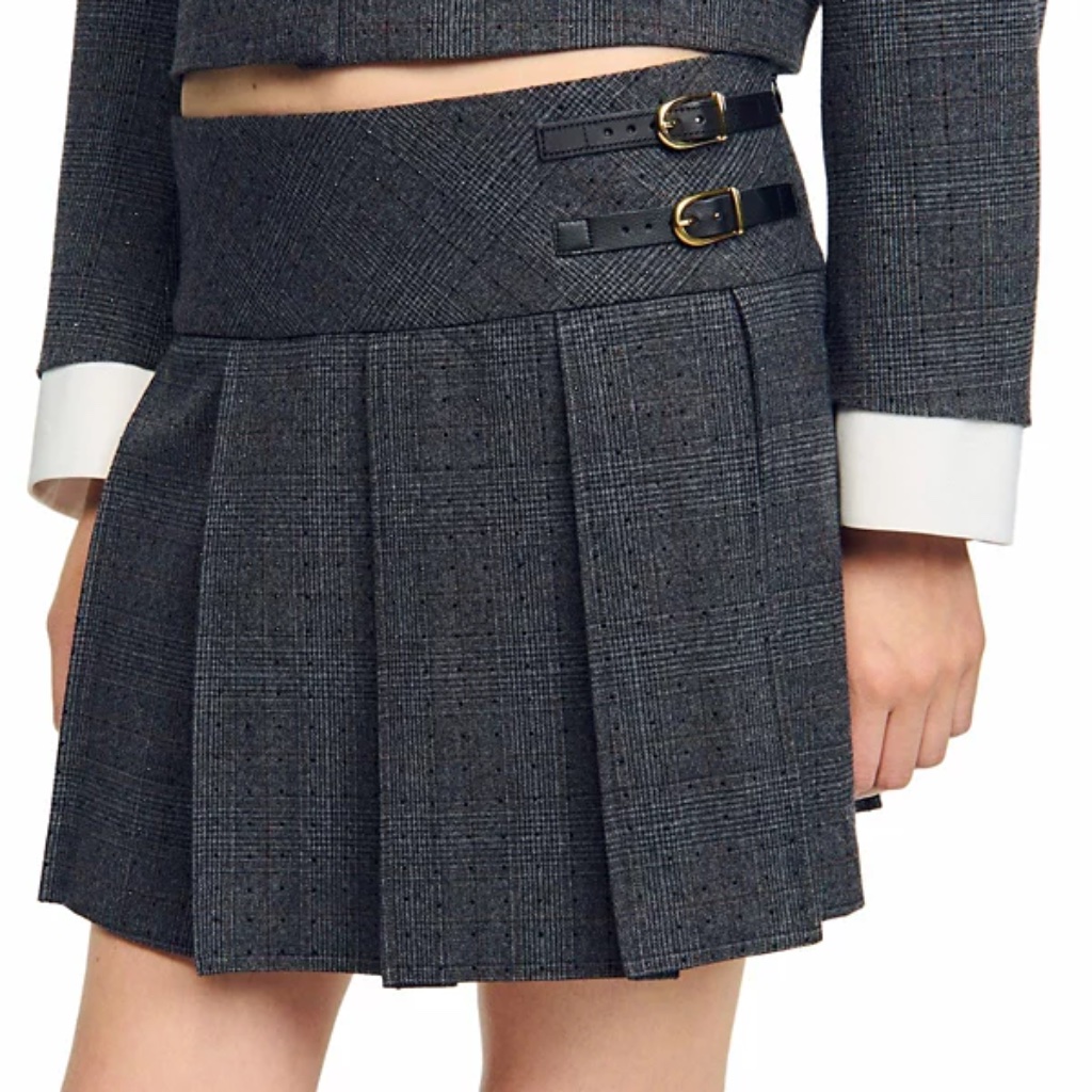 Rennes Mini Rhinestone Suit Skirt